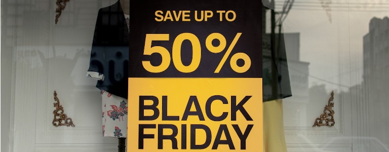 Black Friday storefront sign