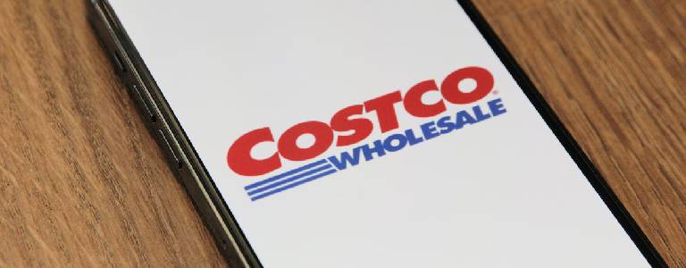 Costco Wholesale logo on phone screen