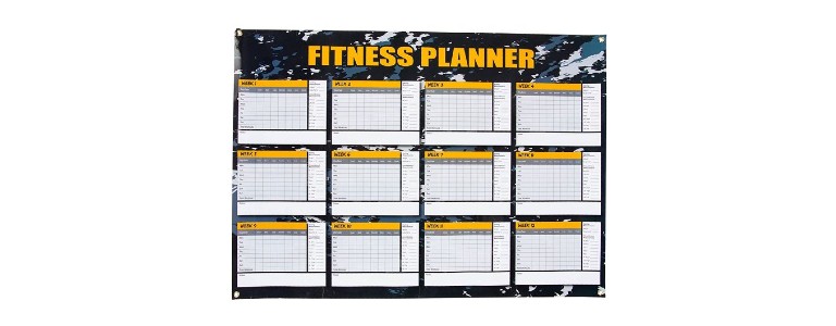 Dry erase fitness planner