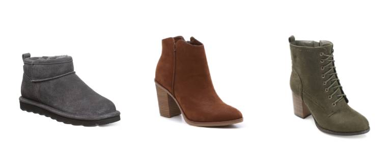 Bearpaw Shortie Bootie, Mia Patton Bootie and Journee Collection Baylor Bootie