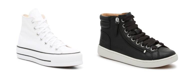 Converse Chuck Taylor All Star Platform Sneaker and UGG Olive High-Top Sneaker