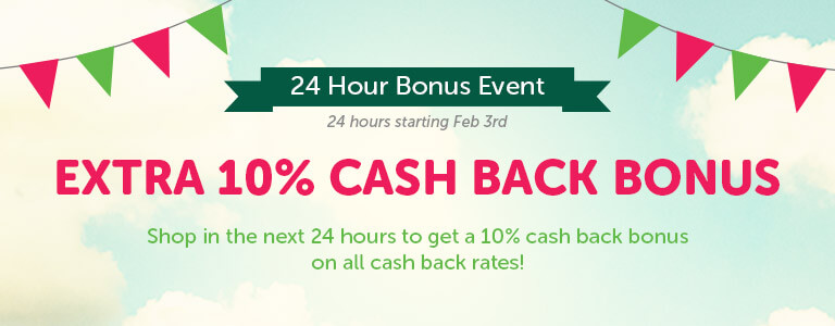 10 percent top up on cash back rates