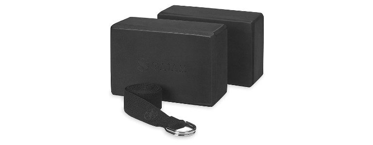 Gaiam yoga block 2-pack with yoga strap