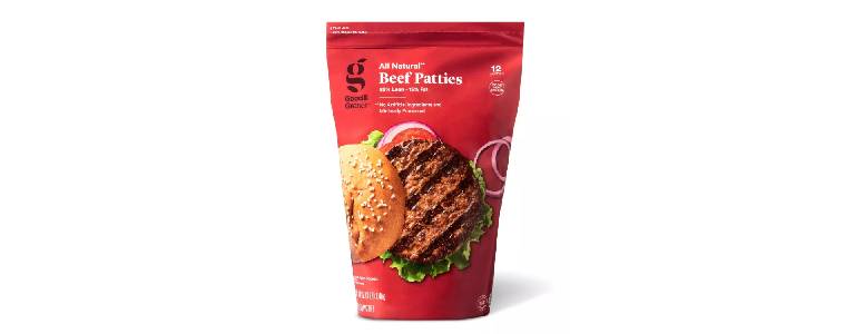 Good & Gather beef patties, 12 pack