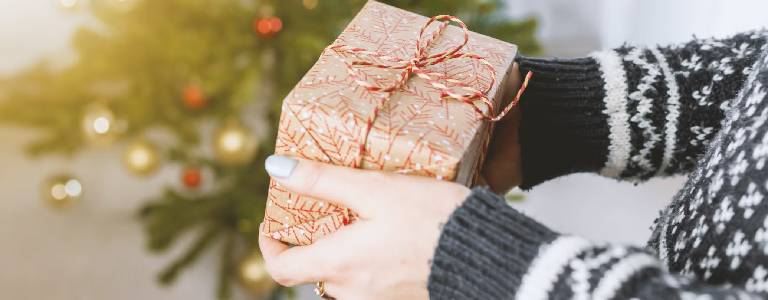 Shopping for holiday gifts.