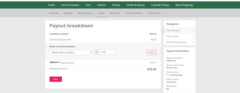 Payout Breakdown
