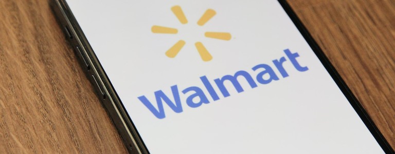 Walmart logo on a mobile phone