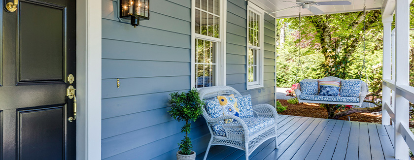Front porch in the spring.
