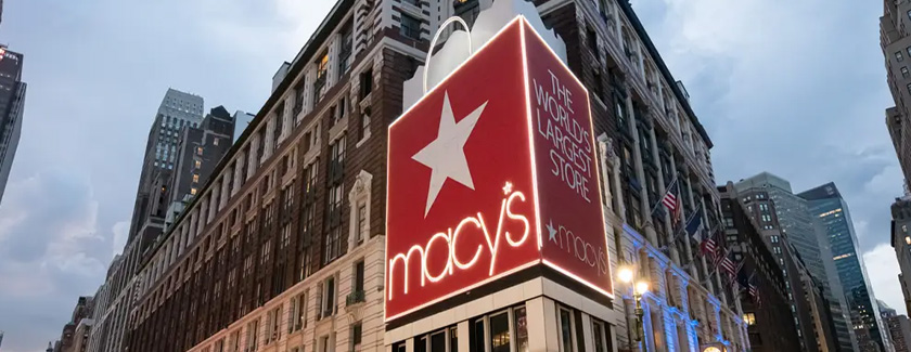 Macy's "The world's largest store" sign in New York City