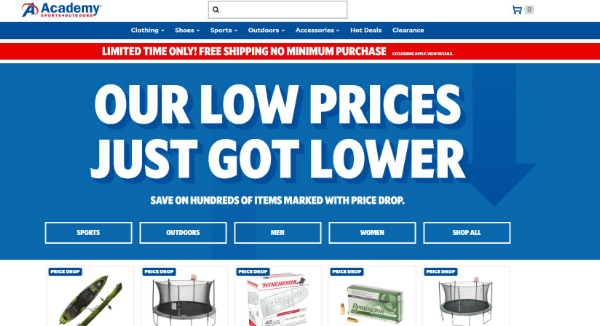 Academy Sports Outdoors Homepage Image