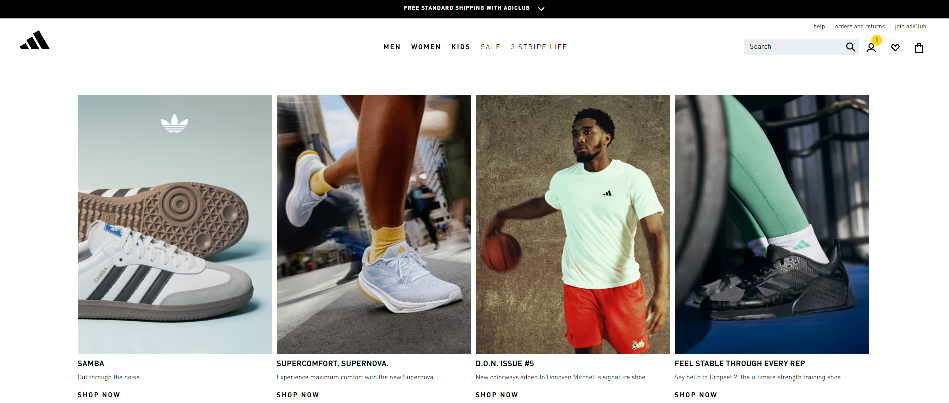 adidas Homepage Image