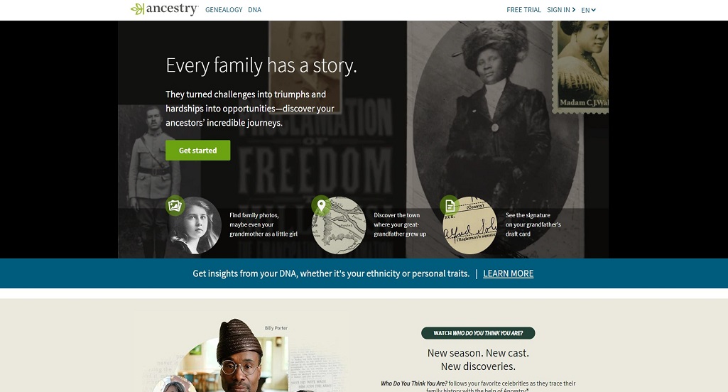 Ancestry Homepage