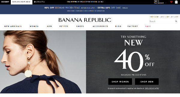 Banana Republic Homepage Image