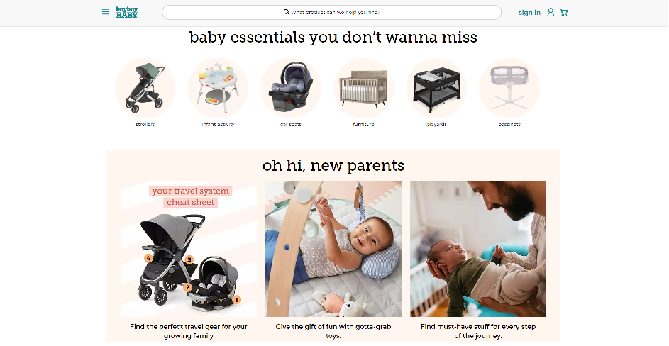 buybuy BABY Homepage