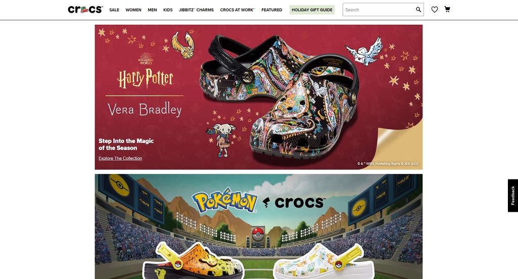 Crocs Homepage