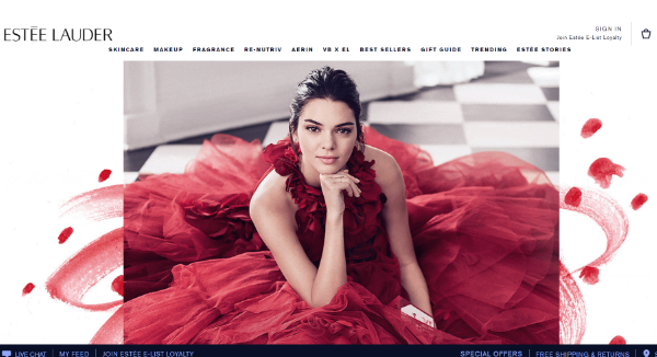 Estee Lauder Homepage Image