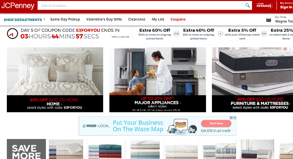 JCPenney Homepage Image