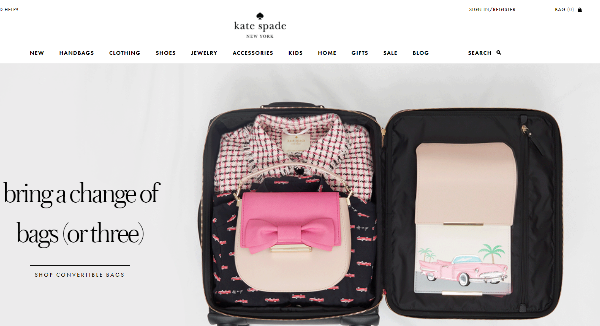 Kate Spade Homepage Image