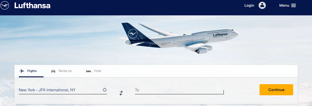 LufthansaHomepage Image