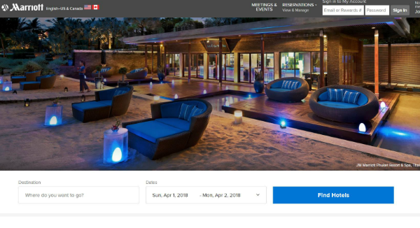 Marriott Homepage Image