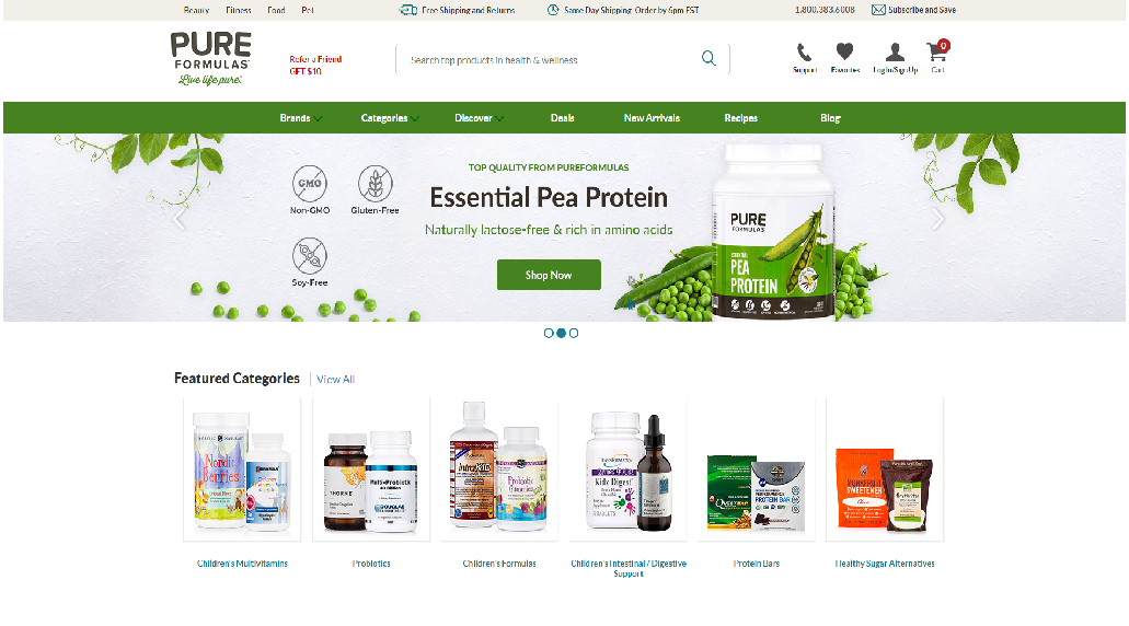 PureFormulasHomepage Image