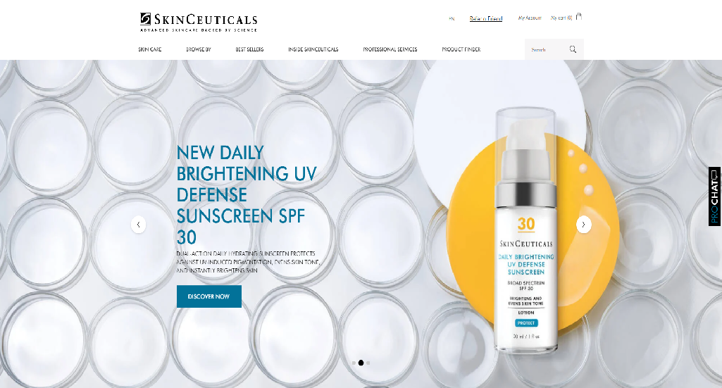 SkinCeuticals Homepage 