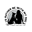 I'd Rather Be With My Dog Square Logo
