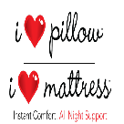 I Love Pillow Square Logo